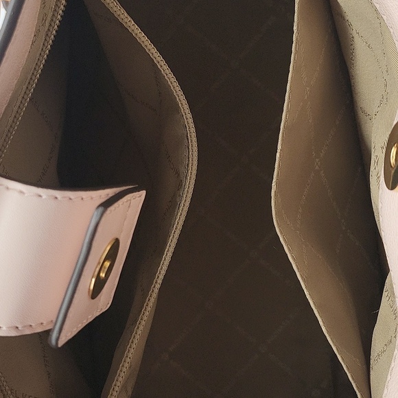 1436- Michael Kors Hamilton Leather Bag Pink Color NWT - Picture 9 of 12